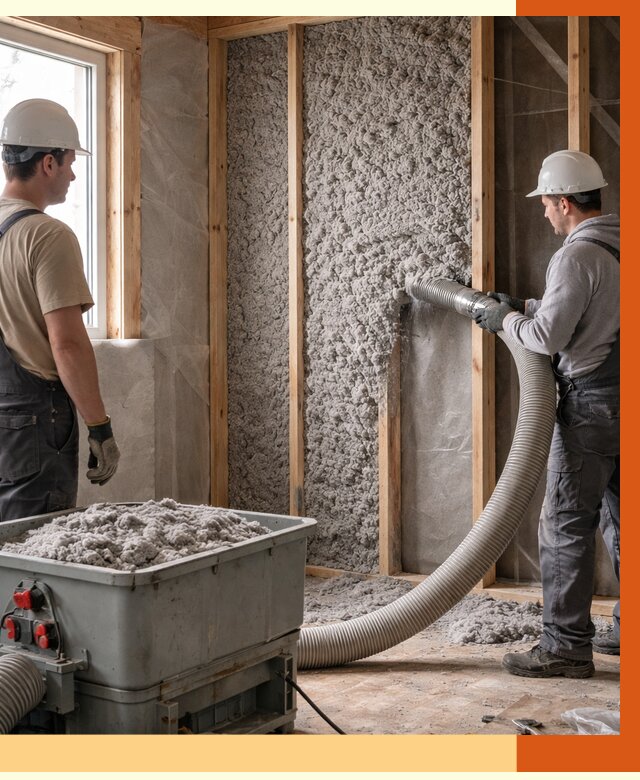 Утепление каркасного дома эковатой в Протвино от 1832 руб. | ТепломастерПрн