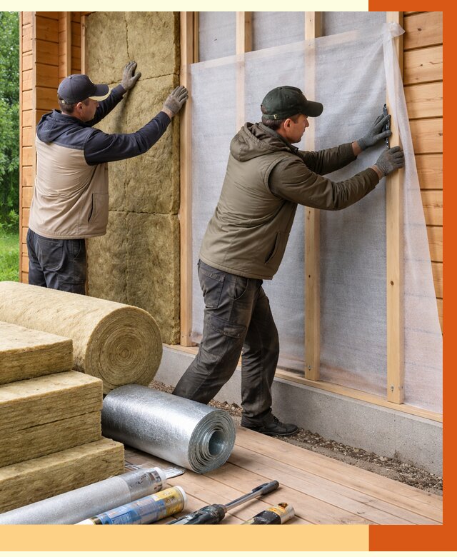 Утепление дома из двойного бруса в Протвино от 4884 руб./м² — ТепломастерПрн под ключ