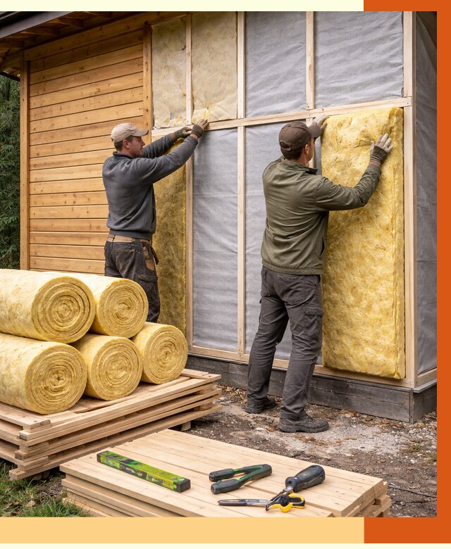 Утепление бани снаружи в Протвино от 86488 руб. под ключ | ТепломастерПрн