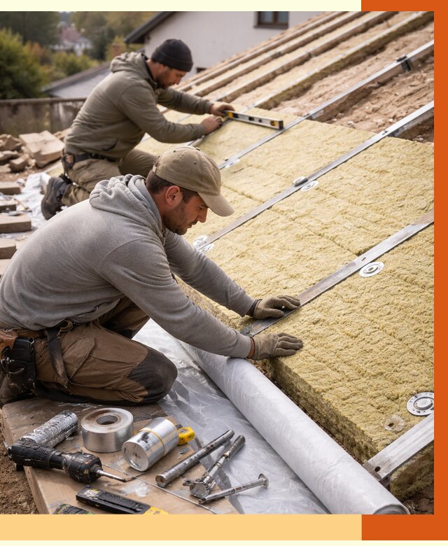 Утепление крыши снаружи в Протвино под ключ от 1221 руб./м2 | ТепломастерПрн