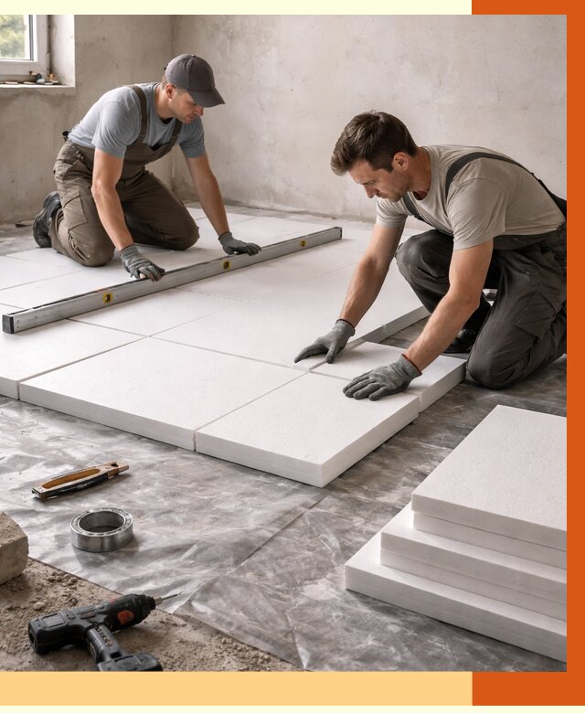 Утепление бетонного пола в Протвино от 2544 руб/м2 — монтаж и цена | ТепломастерПрн