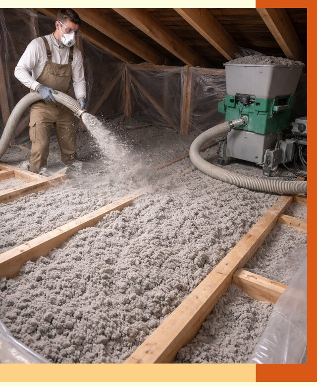 Утепление чердака эковатой в Протвино от 1475 руб/м2 — заказать у ТепломастерПрн