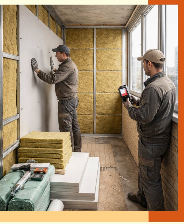 Утепление балкона в Протвине от 4579 руб. под ключ | ТепломастерПрн