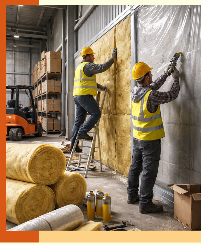 Утепление склада с техникой в Протвино под ключ