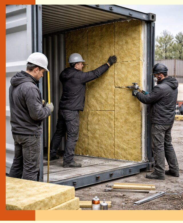 Утепление морского контейнера в Протвино: надежная теплоизоляция и защита