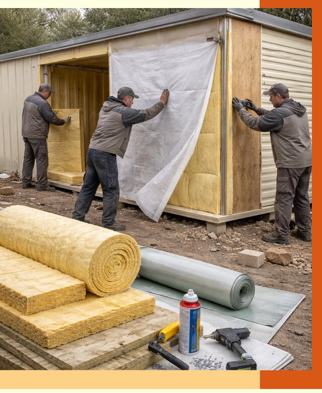 Утепление строительной бытовки в Протвино от 12719 руб. под ключ | ТепломастерПрн