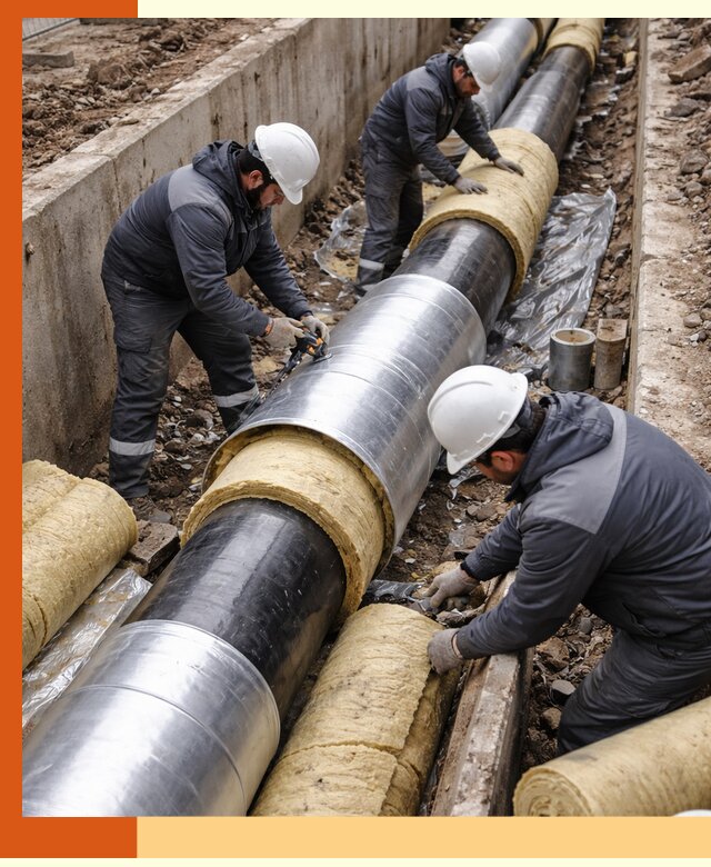 Утепление теплотрассы в Протвино: утеплительные работы и материалы