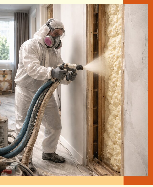 Межстеновое утепление ППУ в Протвино от 2798 руб/м2 — межстенное утепление под ключ | ТепломастерПрн