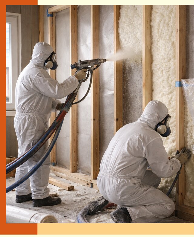 Утепление каркасной стены ППУ в Протвино для домов и коттеджей