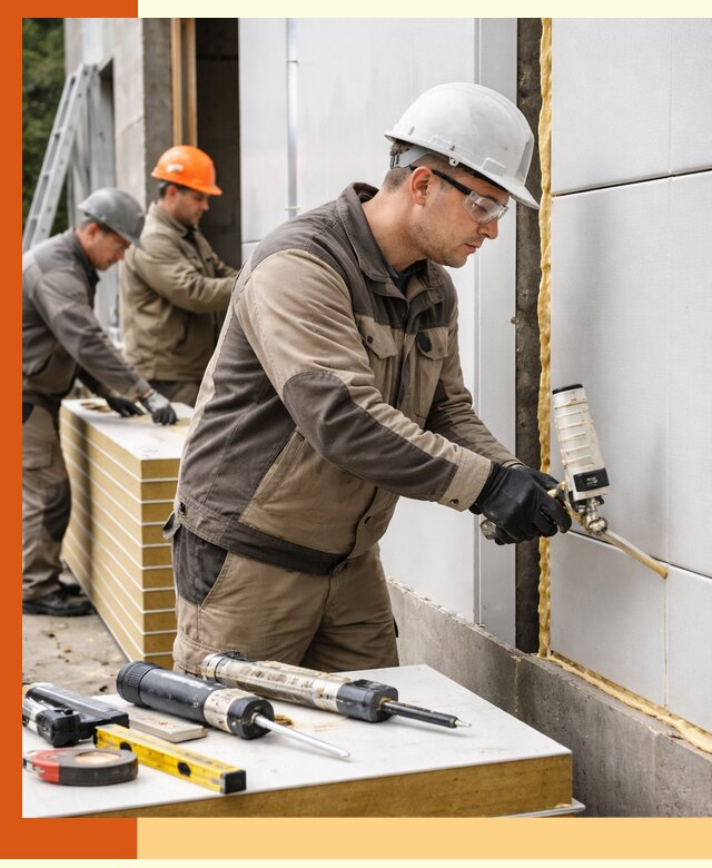 Утепление сэндвич-панелей пенополиуретаном в Протвино