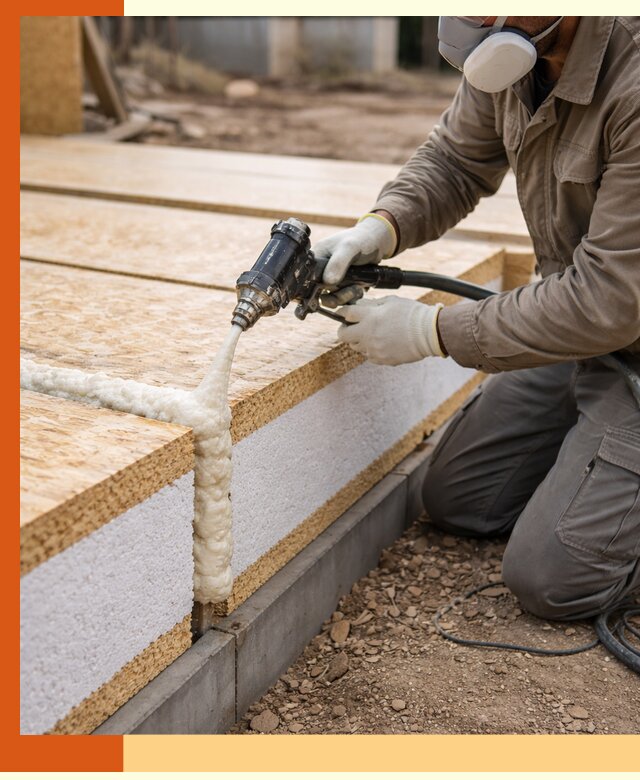 Утепление СИП-панелей пенополиуретаном (ППУ) в Протвино