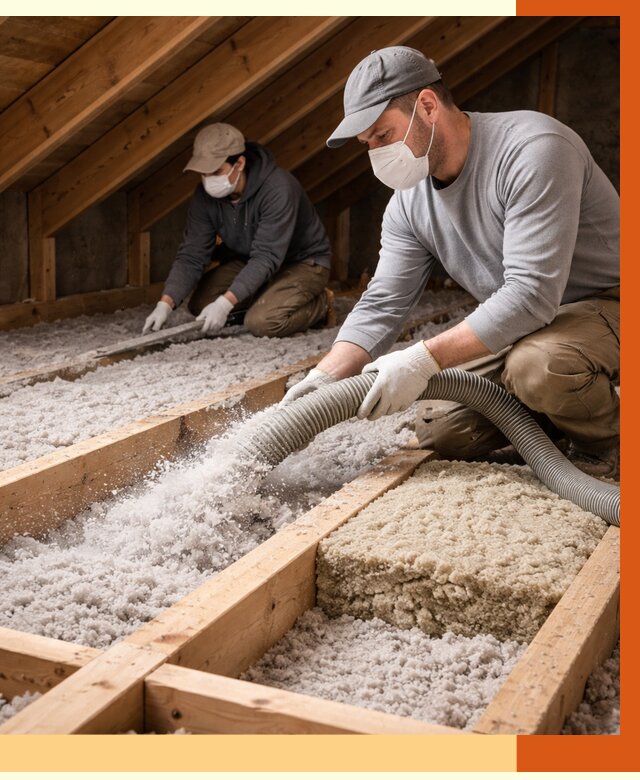 Заполнение полостей чердачного перекрытия в Протвино от 4579 руб. | ТепломастерПрн