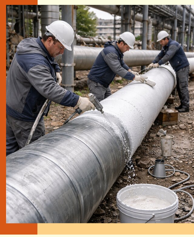 Утепление теплотрассы жидкой теплоизоляцией в Протвино