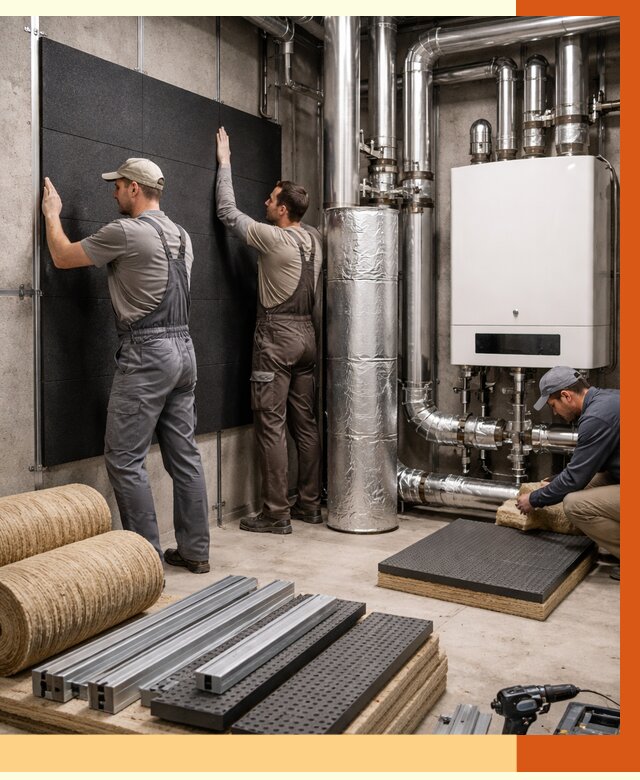 Шумоизоляция котельной в Протвино от 6614 руб. под ключ | Профессиональная звукоизоляция — ТепломастерПрн