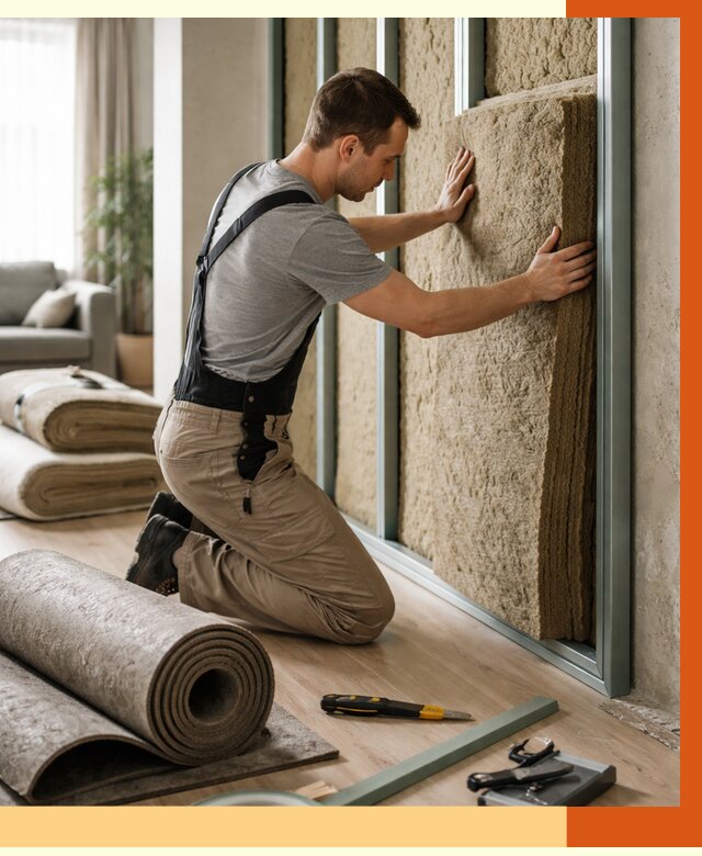 Шумоизоляция перегородок в Протвино от 1679 руб. за м2 — ТепломастерПрн