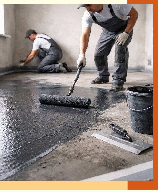 Профессиональная гидроизоляция пола в Протвино от 8649 руб. под ключ | ТепломастерПрн