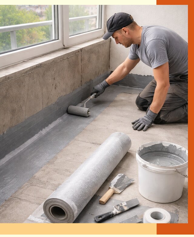 Профессиональная гидроизоляция балкона в Протвино от 4274 руб. | ТепломастерПрн