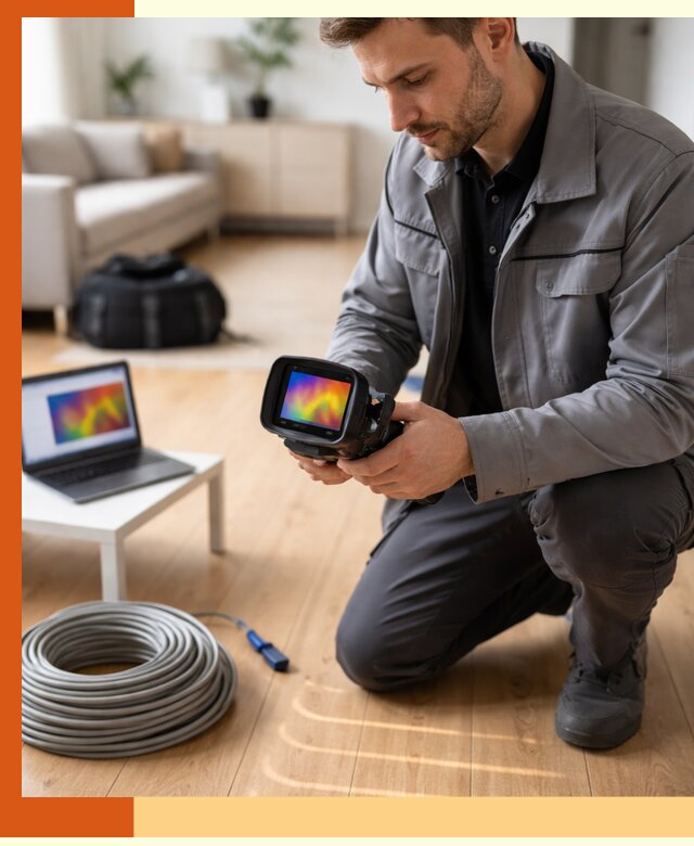 Тепловизионное обследование тёплого пола в Протвино для точной диагностики