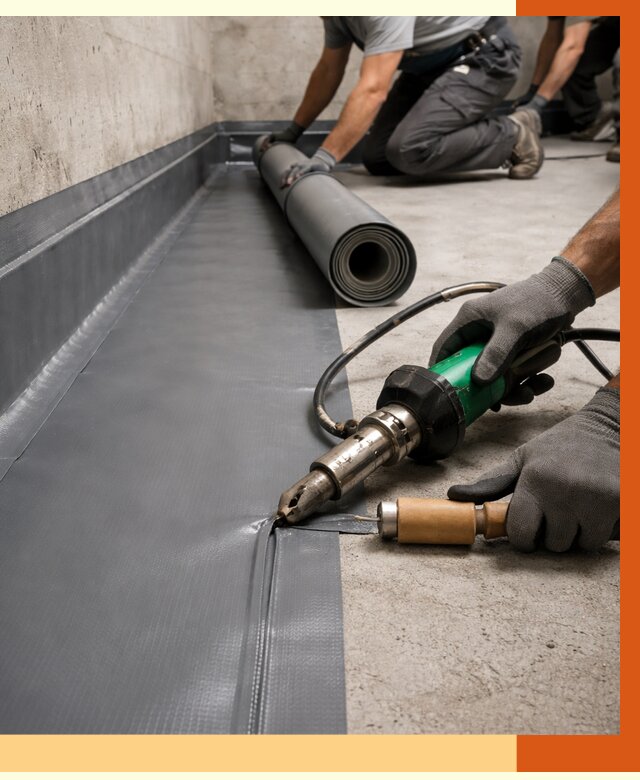 Монтаж гидроизоляционной мембраны в Протвино от 1012 руб/м2 | ТепломастерПрн